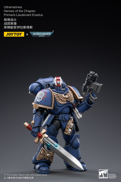 Ультрамарин Примарис лейтенант Эрастус (Warhammer 40k) - КОЛЛЕКЦИОННАЯ ФИГУРКА 1/18 scale Primaris Lieutenant Erastus (JT2481) - JOYTOY