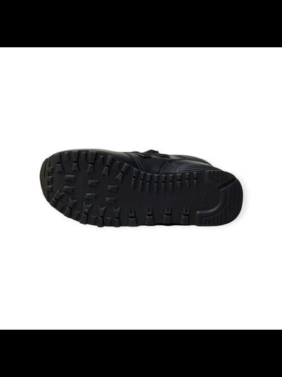 New Balance 574 leather Black  С Мехом
