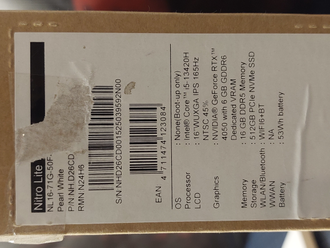 ACER Nitro Lite NL16-71G-50F4 ( 16.0 WUXGA 165Гц  IPS  Core i5-13420H RTX 4050 (6Гб) 16GB 512Gb SSD )