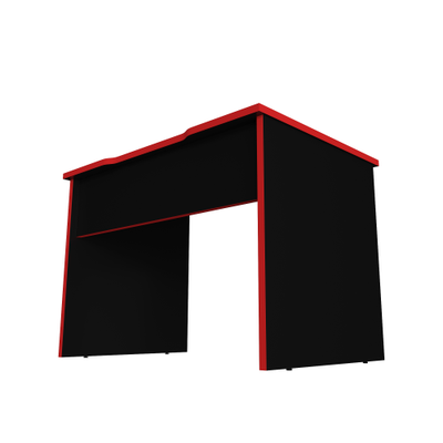 Стол геймерский С-241 черный шагрень/красный