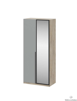 Этна шкаф Ш 57*100 Дуб эндгрей/Софт грей с зеркалом