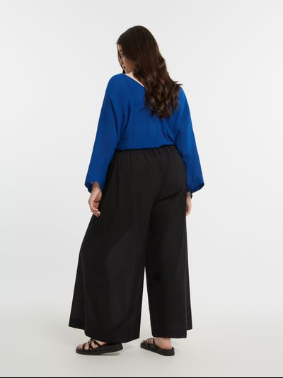 Брюки-палаццо женские черные