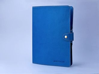 Многоразовый ежедневник Добробук А5 с обложкой из эко-кожи синего цвета