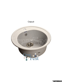 Керамическая мойка для кухни Granfest GF-R510 круглая мойка