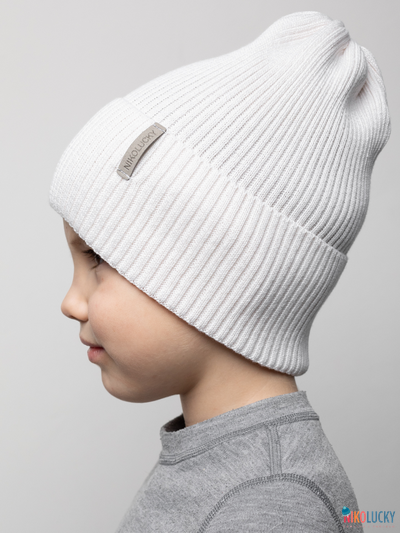 Шапка 25301-01 50%хлопок 50%акрил, белый 56-58