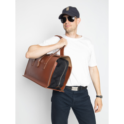 Кожаная дорожная сумка Gavardo Premium red (арт. 
4043-53)