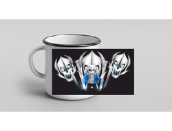 Кружка металлическая эмалированная Андертейл, Undertale №5