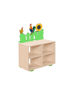 СТОЙКА ЗОНИРОВАНИЯ 4 СТЕЛЛАЖ 3 С ДЕКОРОМ