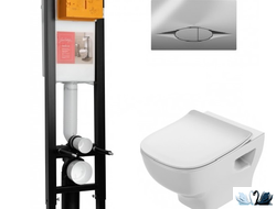 Инсталляция для подвесного унитаза. Комплект 5 в 1