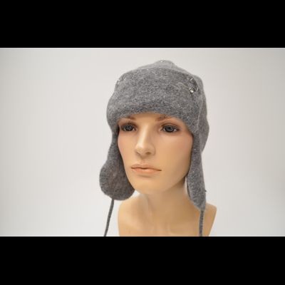 Шапка ушанка Vizio 1722 UNL серая