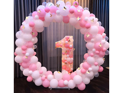 фотозона круглая "бабочки и зефир"