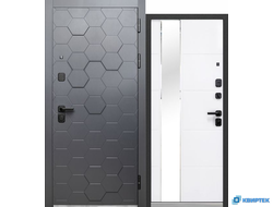 Дверь входная металлическая Luxor 2МДФ 3D Зеркало купить в Челябинске | КВИРТЕК