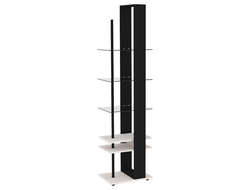 Гостиная NATURE (НАТУРА) - NATURE 25 Стеллаж Ясень Анкор светлый-Черный