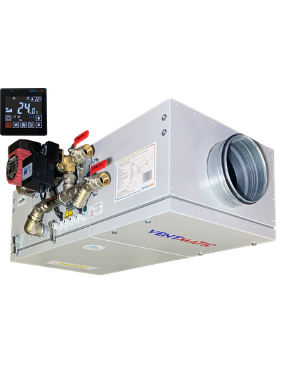 VMPU-W-750-1 УСТАНОВКА ПРИТОЧНАЯ КОМПАКТНАЯ 750 м3/ч ВОДЯНОЙ НАГРЕВ, 1 фаза 230В