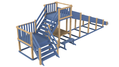 Зимняя деревянная заливная горка Выше Всех Ледянка 2