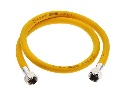 Подводка для газа полимерная 3/4", желтая "ELKA" (Россия), L-1,2 м, г/г