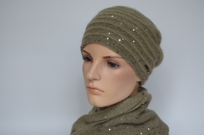 Оливковый женский берет Визио Италия
