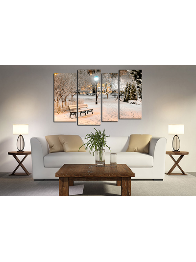 Модульная картина &quot;Зимний парк&quot;