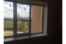 монтаж трёхстворчатого окна с отделкой на улице Фатьянова г.Владимир