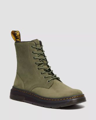 Dr Martens Crewson Leather Lace Up Boots green