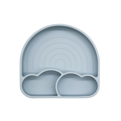 Тарелка секционная с крышкой СЕРО-ГОЛУБАЯ
