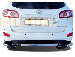 Защита заднего бампера центральная d60 для Hyundai Santa Fe (2010-)