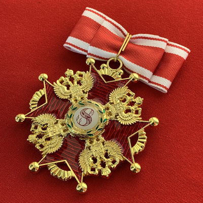 Орден Святого Станислава 1-й степени, с бантом из муаровой ленты.Полноразмерная копия LUX! Лот № 81.