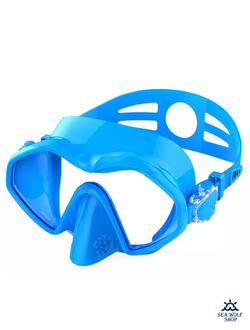 Маска для дайвинга Sea Wolf монолинза, синий силикон
