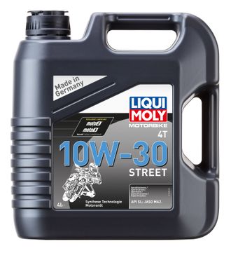 Масло моторное Liqui Moly Motorbike 4T Street 10W-30 (HC-синтетическое) - 4 Л (1688)