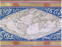 Картина обогреватель, фото старинной Карта мира из Дьеппа 1570