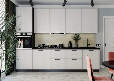 Хелмер кухня модульная с фасадами из ЛДСП разные цвета