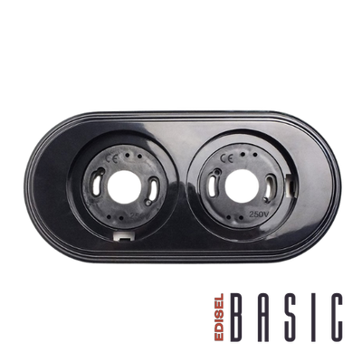 рамка двойная пластиковая черная