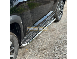 Пороги с площадкой 60,3 мм ТСС для Haval H7 2024-