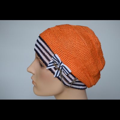 Оранжевый берет женский летний Италия Визио