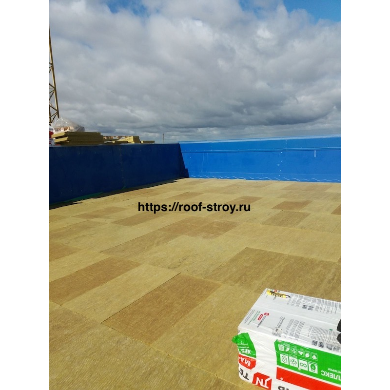 монтаж каменной ваты на крыше