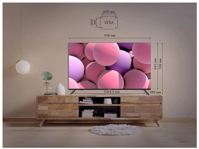 Телевизор KIVI 50U740NB 50", Smart, Google ATV, 4K UHD  Черный