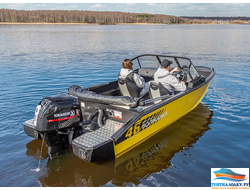 Тент на лодку ВОЛЖАНКА 46 FISH - 2025 с кринолинами без лееров