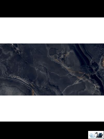 Керамогранит Ocean Ceramic Interstellar black 80 х 160 см полированный черный