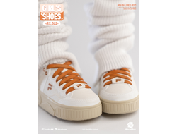 Женские кеды (белые) 1/6 Clothing set Shoes (gs002) - Worldbox