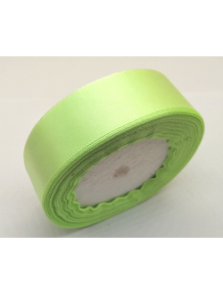 Лента атласная 25 мм, цвет желто мятный арт. 80