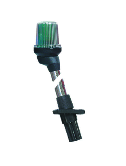 Комбинированный огонь на телескопической мачте 54см Lalizas Pole Light 30224 видимость 2 мили 12В 10Вт 360° для судов до 20м белый/красный/зелёный с чёрным корпусом