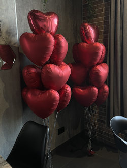 2 фонтана по 10 сердец