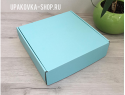 КОРОБКА С ОТКИДНОЙ КРЫШКОЙ 150*150*45мм  -  ГОЛУБОЙ