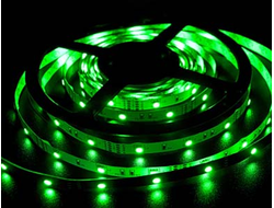 Лента светодиодная 120 диодов 220V IP67 (зеленая) 1м-9,6 W (3528)