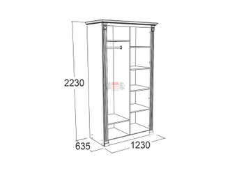 Шкаф 2-х дверный Ольга 20