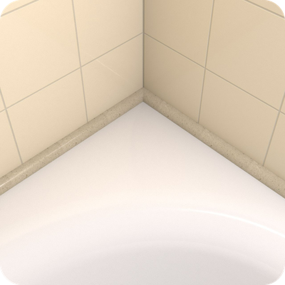 Акриловый плинтус бордюр для ванной BNV ПШ12 12х12х1800мм Бежевый прямой