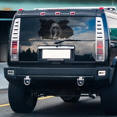 3D наклейка на автомобиль в виде страшного черепа Наклейки на заднее стекло автомобиля Страшная