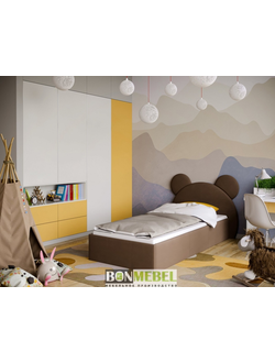 Кровать Тедди коричневая (Бонмебель)