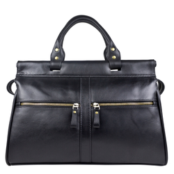 Кожаный саквояж Monvalle Premium black (арт. 4046-51)