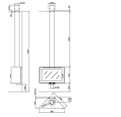 Дровяной камин ROCAL Angle стальной